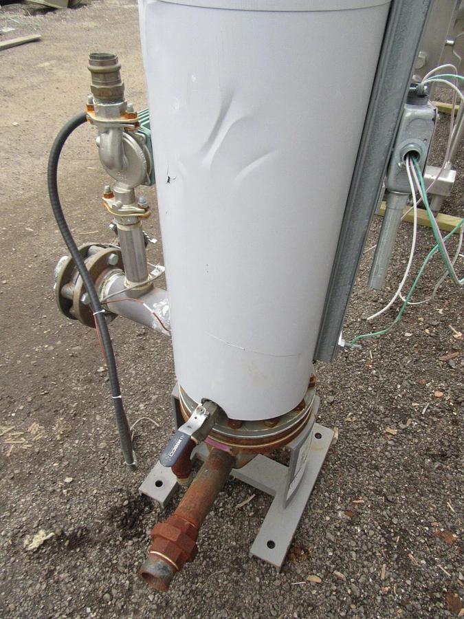 Used 8" AERCO DW TYPE HELITHERM DOUBLE WALL HEAT EXCHANGER SWDW24EC 24 SQ FT