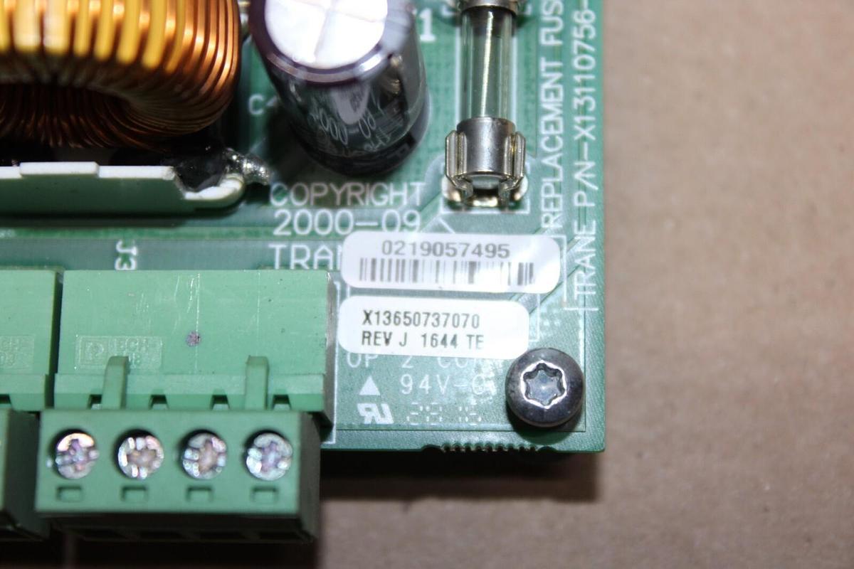 Used TRANE AIR CONDITIONING CONTROL BOARD X13650737070 REV. J *WARRANTY INCLUDED*
