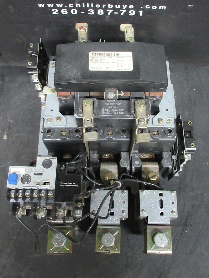 Used GE NEMA 5 STARTER CR306GXQ004BJH 600 VAC 270 AMP 200 HP 3-PHASE W/ CR324GXQS