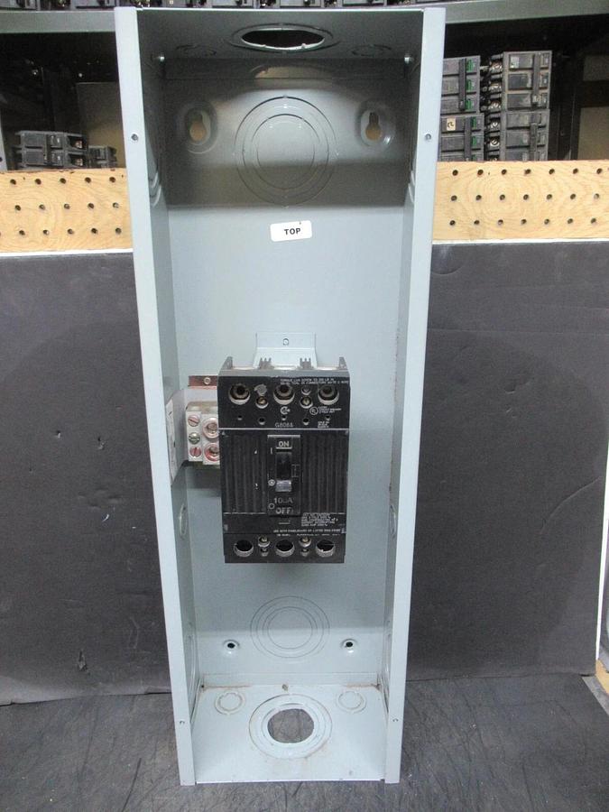 Used GE CIRCUIT BREAKER ENCLOSURE TQD225F ENCL. TYPE 1 W/ TQD32100 100 AMP 240 VAC