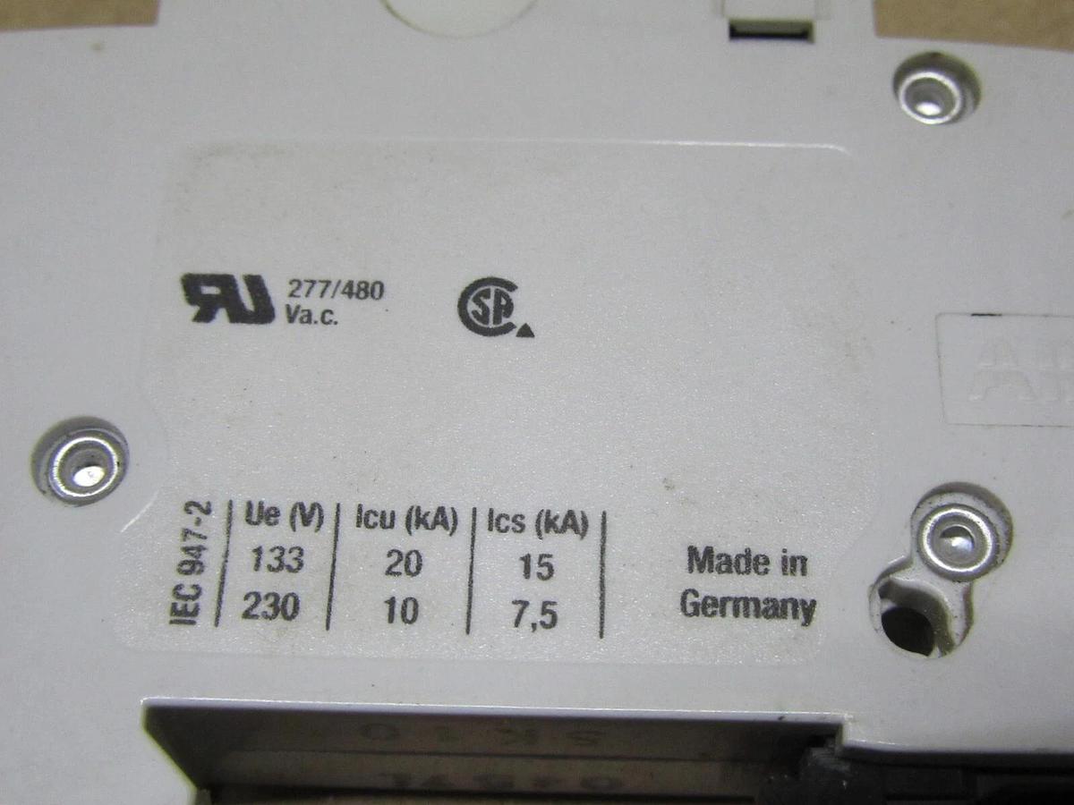 Used LOT OF 2 ABB S202-K10A 230/400 VOLT 10 AMP SINGLE POLE **WARRANTY INCLUDED**