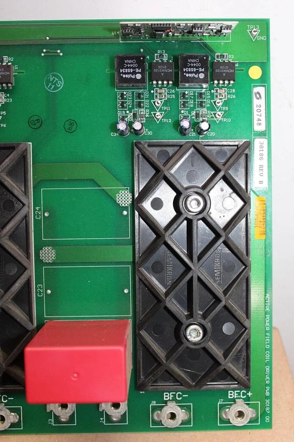 Used ACTIVE POWER FIELD COIL DRIVER CIRCUIT BOARD 30187_00 30186 RE. B W/ SKIIP-84-EC