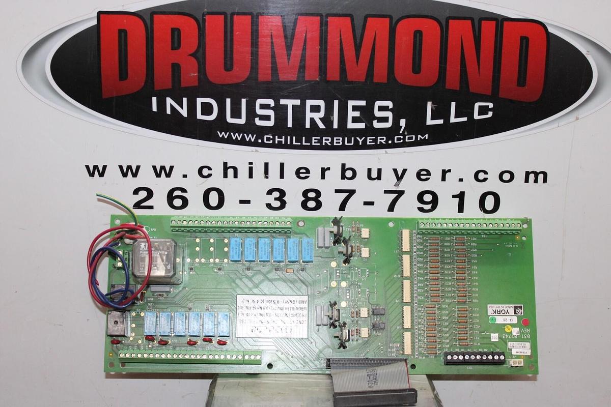 Used YORK HVAC CENTRIFUGAL CHILLER I/O CIRCUIT BOARD 031-01743-001 REV. F *WARRANTY*