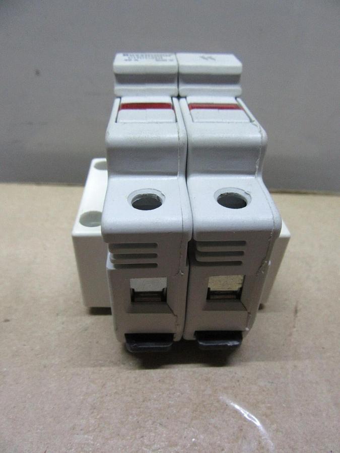 Used BUSSMANN FUSE HOLDER CHCC2DI 600 VOLT 30 AMP 2-POLE W/ AUXILLIARY CONTACTS