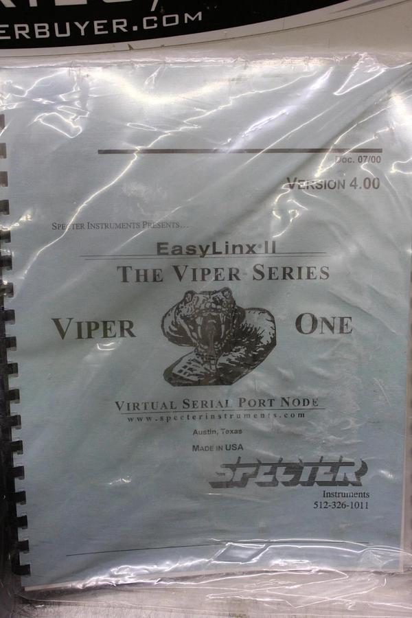 NIB SPECTER INSTRUMENTS VIPER EASYLINX II VIRTUAL SERIAL PORT NODE V1000-AC