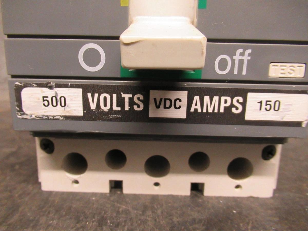 Used 150 AMP ABB BREAKER SACE S3 S3N 500 VDC 2 POLE W/ AUXILIARY SWITCH & UVR
