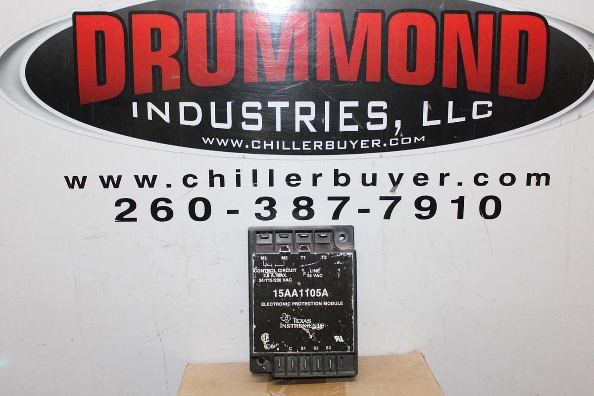 Used TEXAS INSTRUMENTS ELECTRONIC PROTECTION MODULE 15AA1105A 2.5 AMP 24 VAC