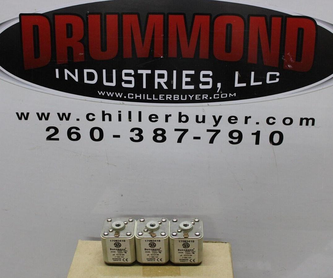 Used LOT OF 3 BUSSMANN SQUARE BODY FUSE 170M3418 350 AMP 700 VAC **WARRANTY**