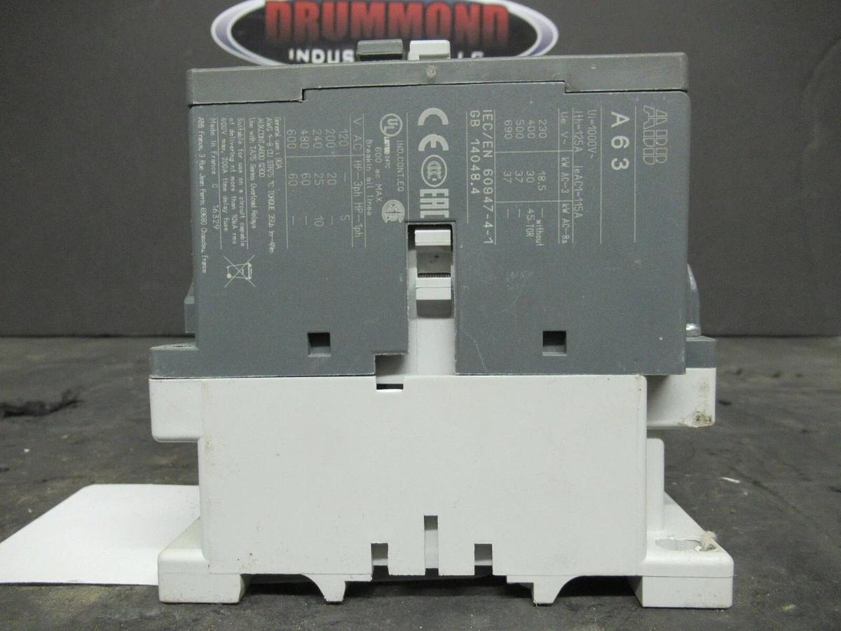 Used 90 AMP ABB A63-30 CONTACTOR 3 PHASE 600 VAC 60 HP **WARRANTY INCLUDED**
