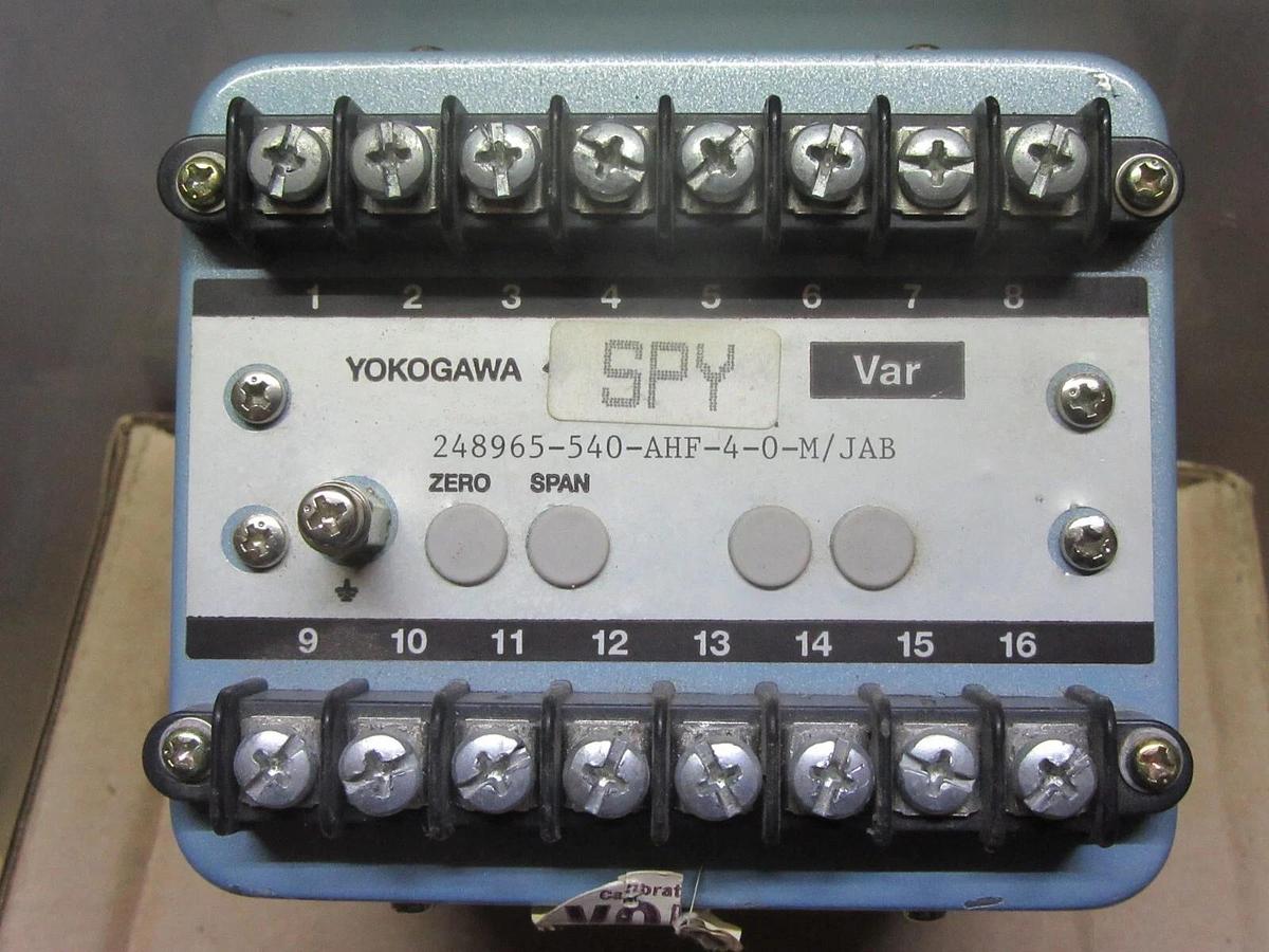 Used YOKOGAWA JUXTA VAR TRANSDUCER 248965-540-AHF-4-0-M/JAB 120 VAC 1500 VARS