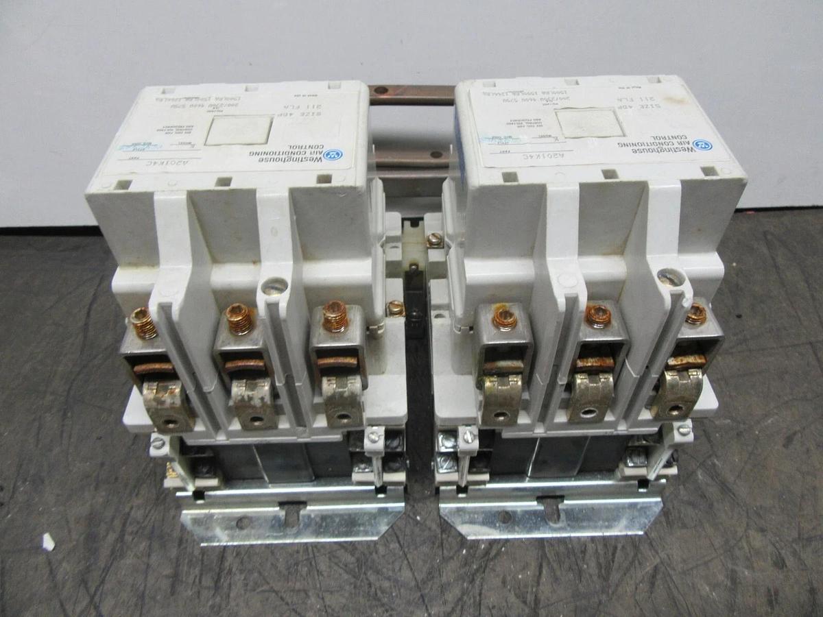 Used WESTINGHOUSE REVERSING CONTACTOR A201K4C 3-PHASE 600 VAC 211 AMP NEMA SIZE 4DP