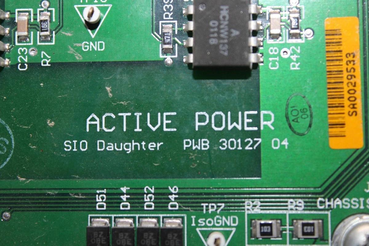Used ACTIVE POWER SIO DAUGHTER CIRCUIT BOARD 30127-04 30126 REV. E *WARRANTY*