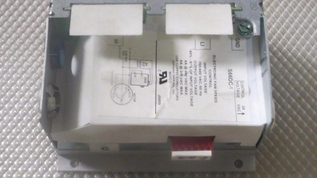 Used JOHNSON CONTROLS PENN FAN SPEED CONTROL 24 VAC MODEL S66DC-1