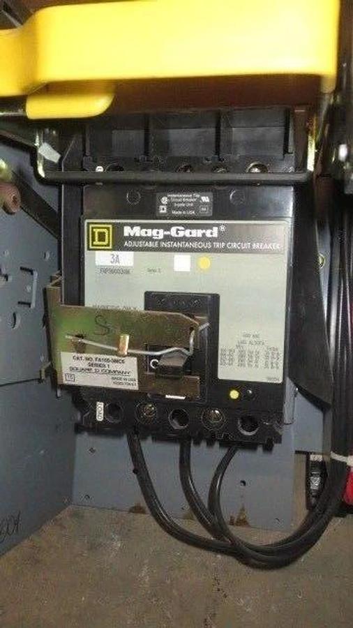 Used SQUARE D 12" MCC BUCKET 480 VAC W/ 3 AMP FHP BREAKER & NEMA SIZE 1 STARTER