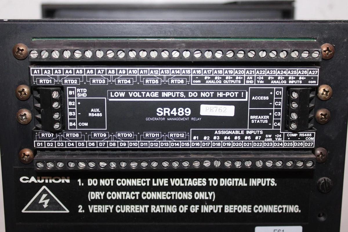 Used GENERAL ELECTRIC GENERATOR MANAGEMENT RELAY 489-P5-HI-A20 *TESTED*