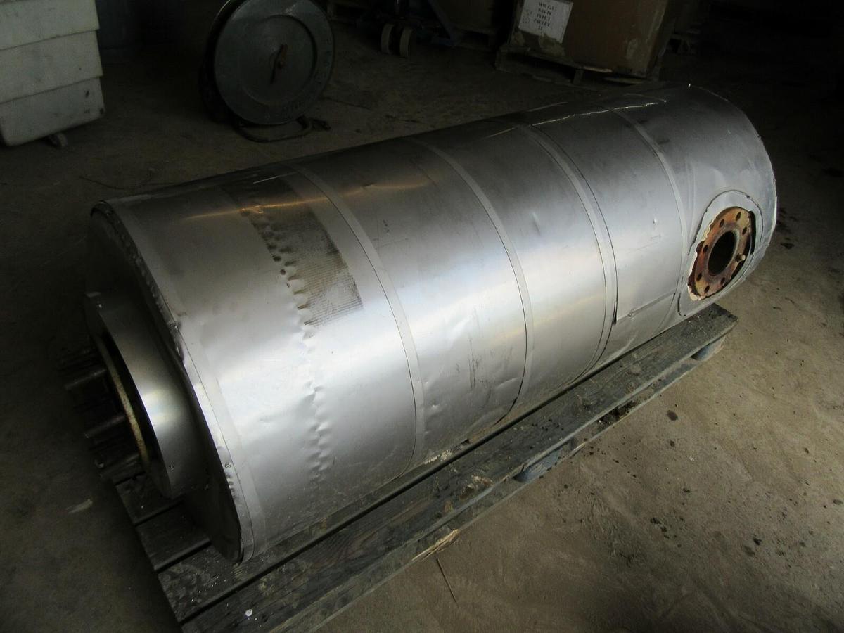 Used 5' FTHOSPITAL GRADE GENERATOR MUFFLER EXHAUST SILENCER ENCASED 4" INLET OUTLET