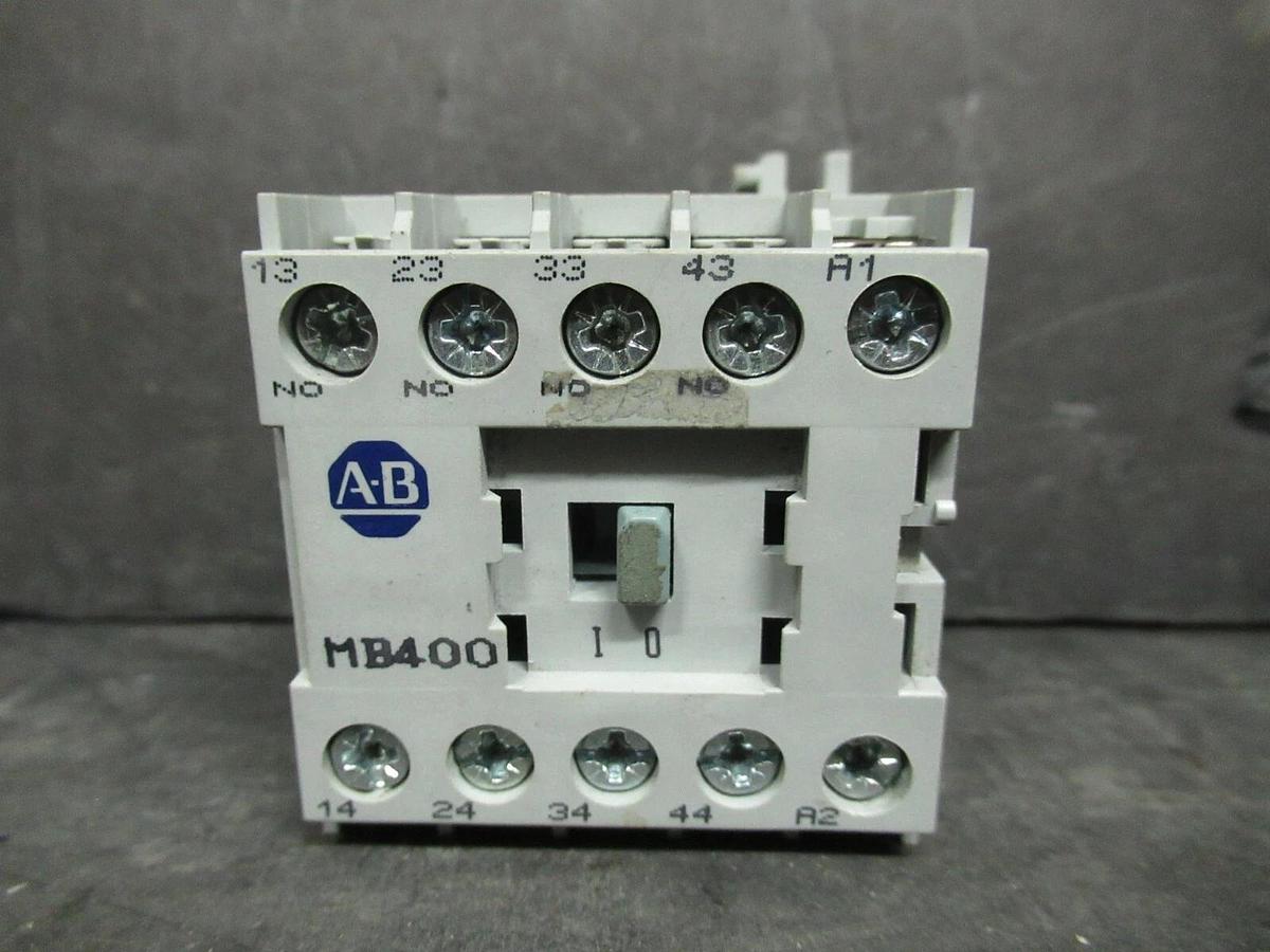 Used ALLEN BRADLEY CONTROL RELAY 700-MB310* SER. A MB400 600 VAC 10 AMP 120 VAC COIL