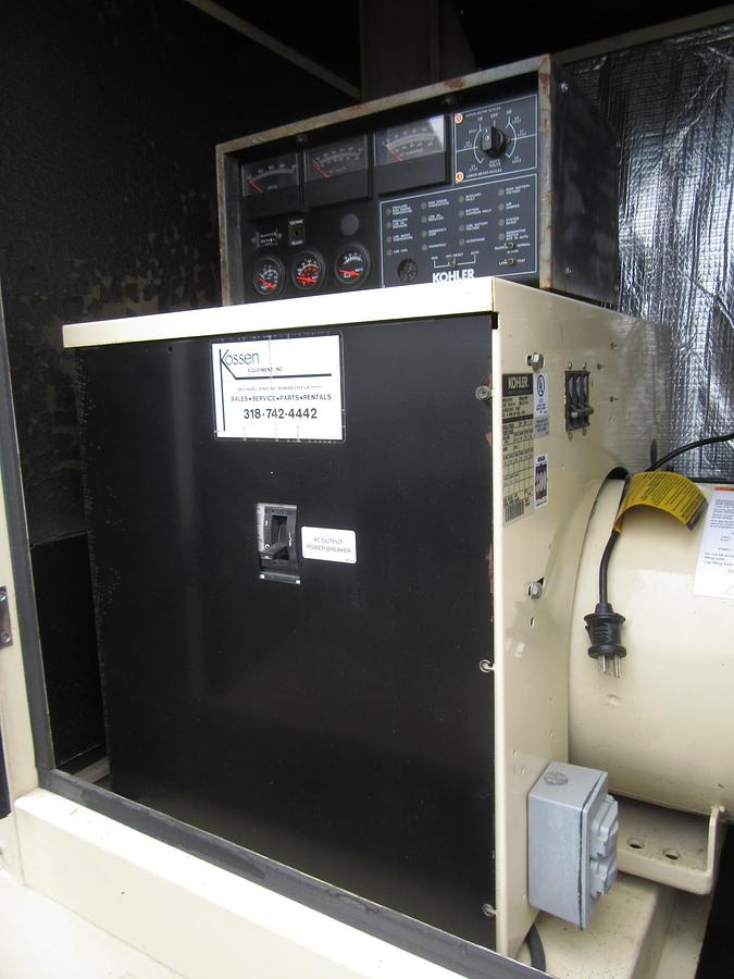 Used 50 KW DIESEL GENERATOR  KOHLER 120/240V JOHN DEERE ENCLOSED VIDEO WE SHIP 55KW