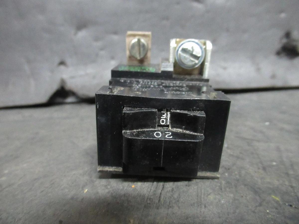 Used BULLDOG ELECTRIC / PUSHMATIC HACR BREAKER P-120 38258 20 AMP 240 VAC 1-POLE