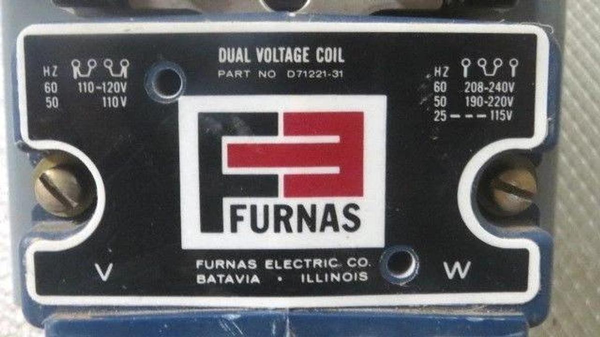 Used FURNAS STARTER SIZE 4 120 AMP 600V W/ DUAL VOLTAGE 120/240 VAC #42HB32AAD8X111