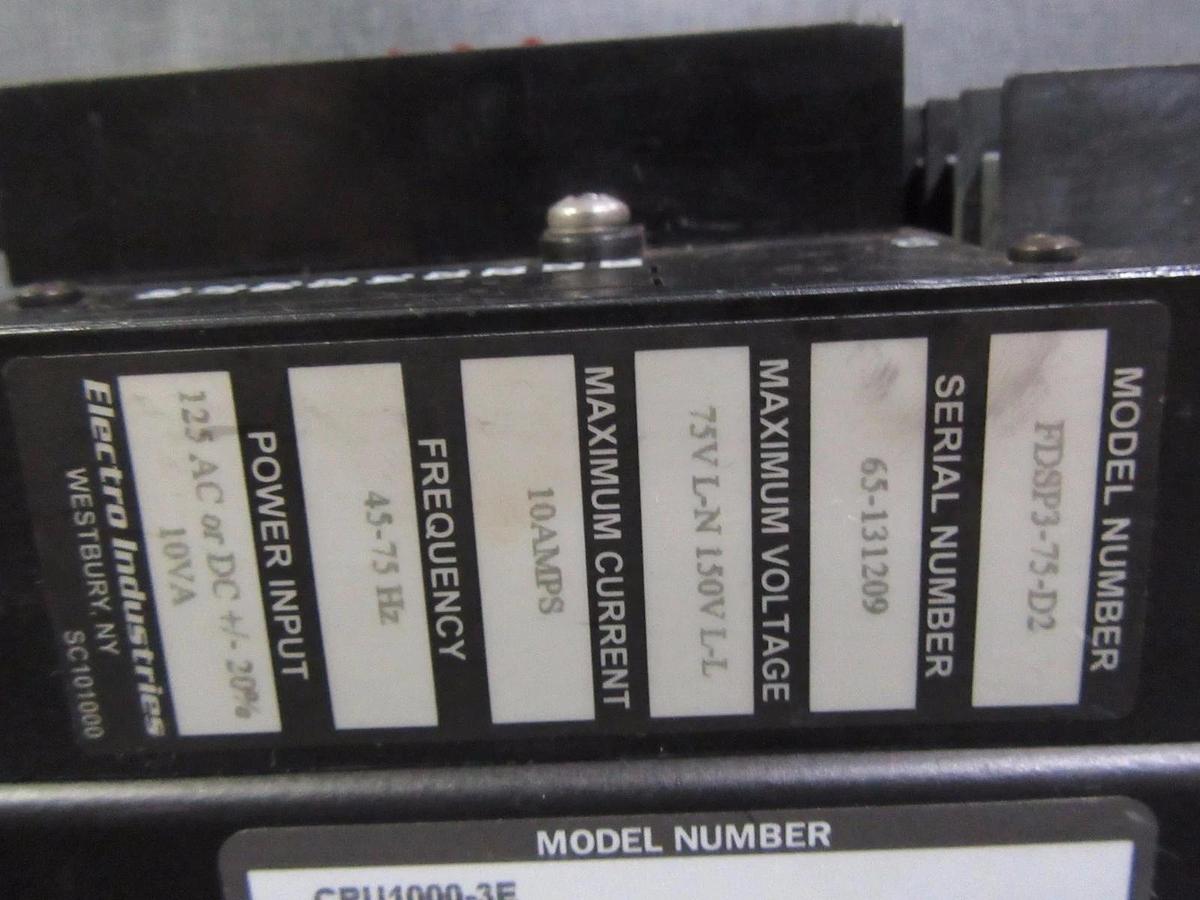 Used ELECTRO INDUSTRIES FUTURA + SERIES CPU1000 MULTIFUNCTION POWER 2000/5A