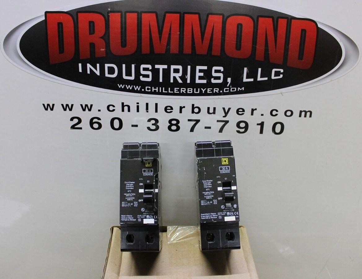 Used (1) SQUARE D EDB CIRCUIT BREAKER EDB24030 30 AMP 2-POLE 480/277 VAC