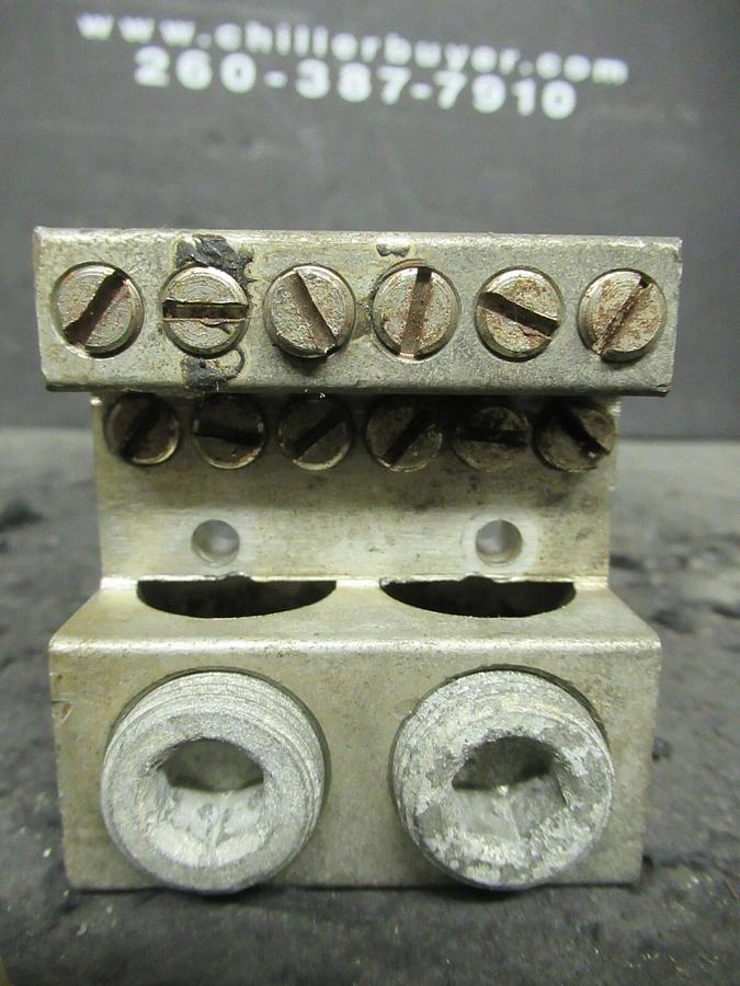 Used (3) MARATHON 97945 MECHANICAL DISTRIBUTION WIRE CONNECTOR LUG TAP 500MCM - #14