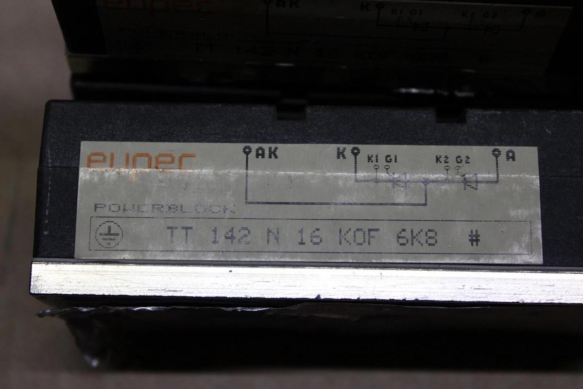 Used LOT OF 3 EUPEC IGBT POWERBLOCK TT142N16K0F 6K8 **WARRANTY INCLUDED**