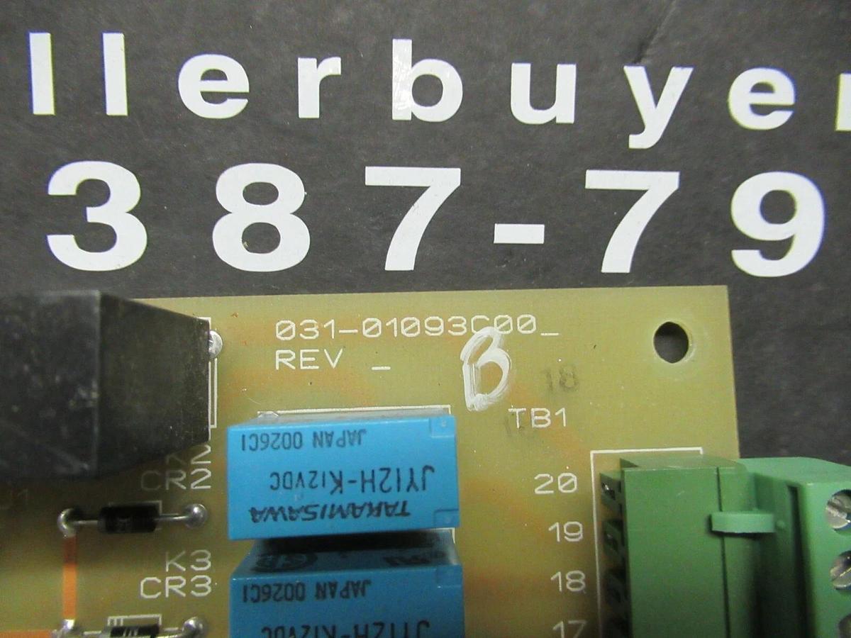 Used YORK CHILLER CIRCUIT BOARD CONTROL CARD 031-01093C REV 2 031-01093C00 REV B