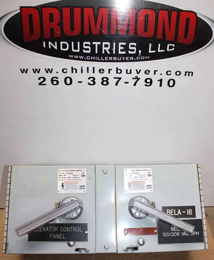 Used ITE FUSIBLE PANELBOARD TANDEM DISCONNECT V7E3622 60 AMP 600 VOLT 3-PHASE