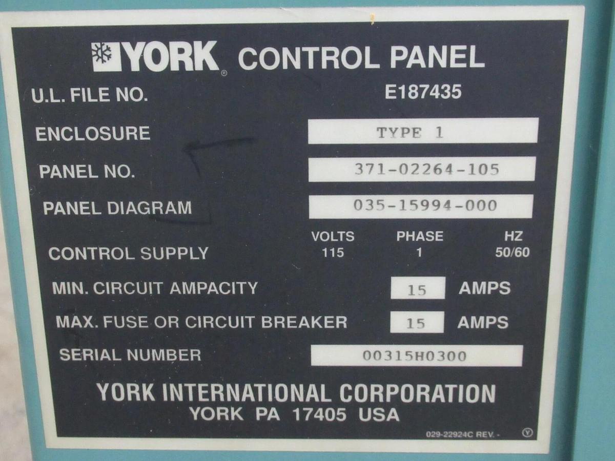 Used YORK MILLENNIUM CENTRIFUGAL CHILLER CONTROL TOUCH HMI INTERFACE 371-02264-105