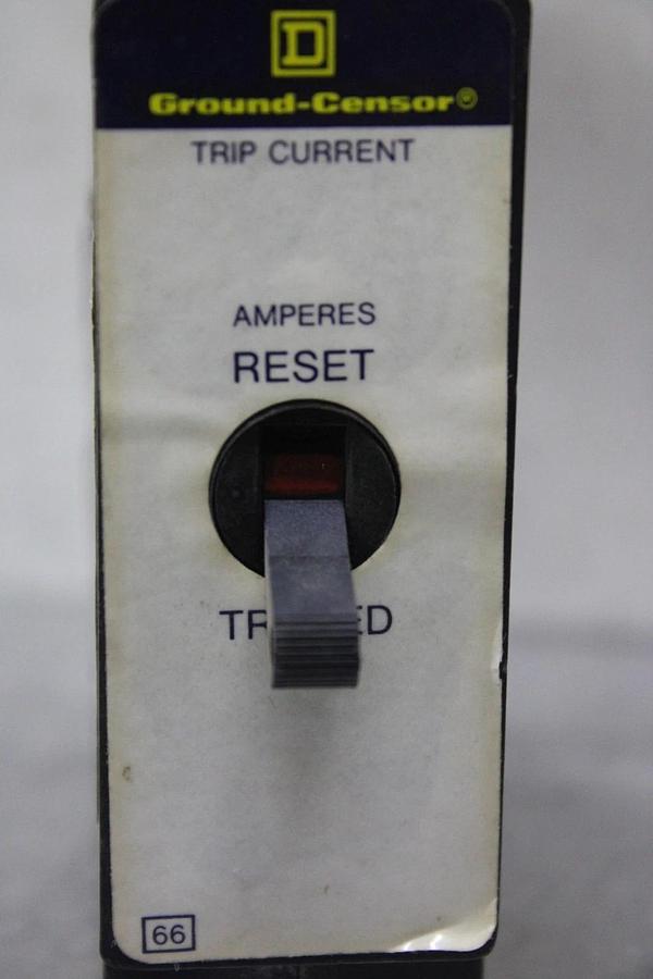 Used SQUARE D GROUND CENSOR RELAY GA-12 10 AMP 250 VAC ADJUSTABLE TRIP *WARRANTY*