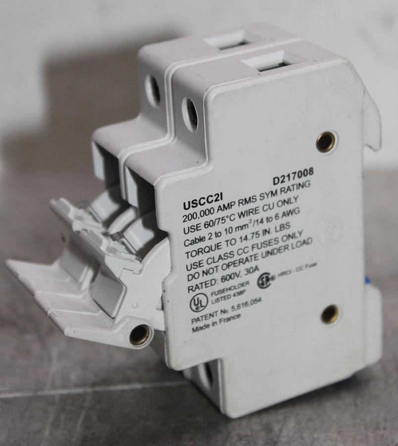 Used FERRAZ SHAWMUT ULTRASAFE FUSE HOLDER USC33I 600 VAC 3-POLE 30 AMP