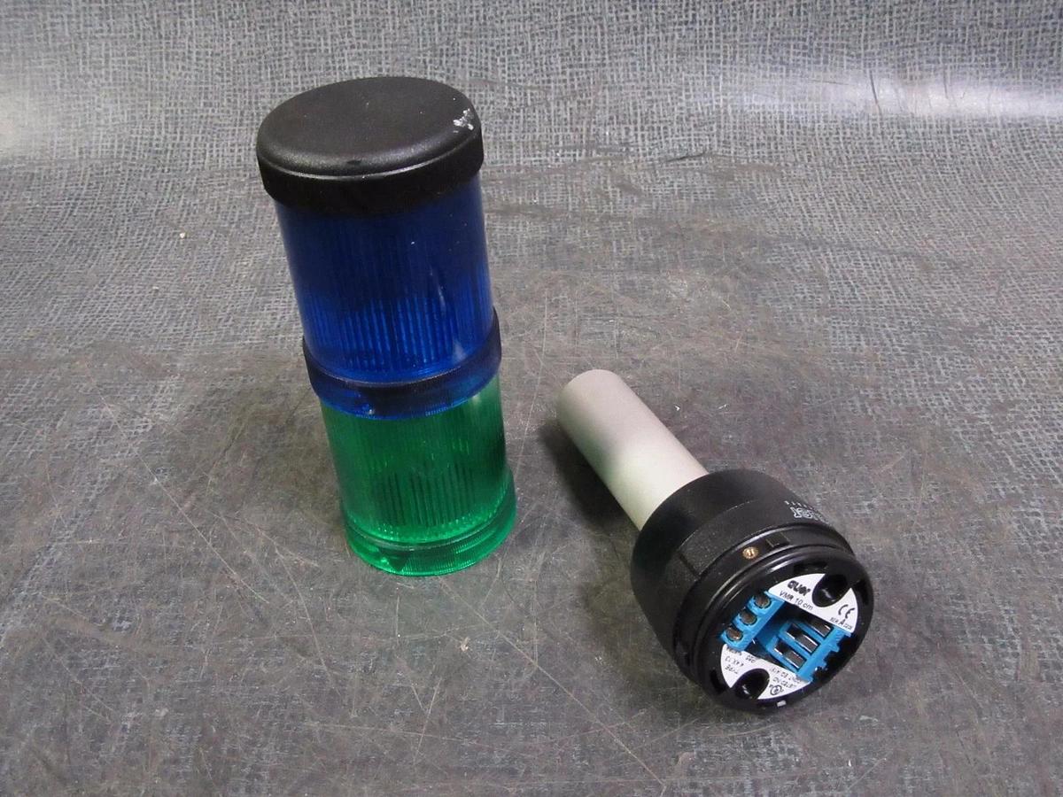 Used AUER LIGHT STACK BASE / GREEN & BLUE 250 VAC  MODEL: VRM 10 CM SERIES A