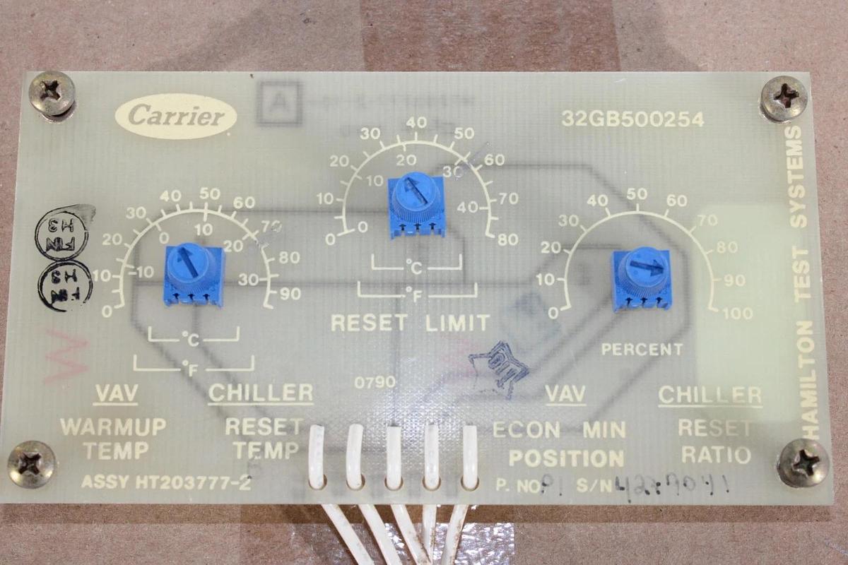 Used CARRIER TEMPERATURE RESET CIRCUIT BOARD 32GB500254 HT203777-2 P-1