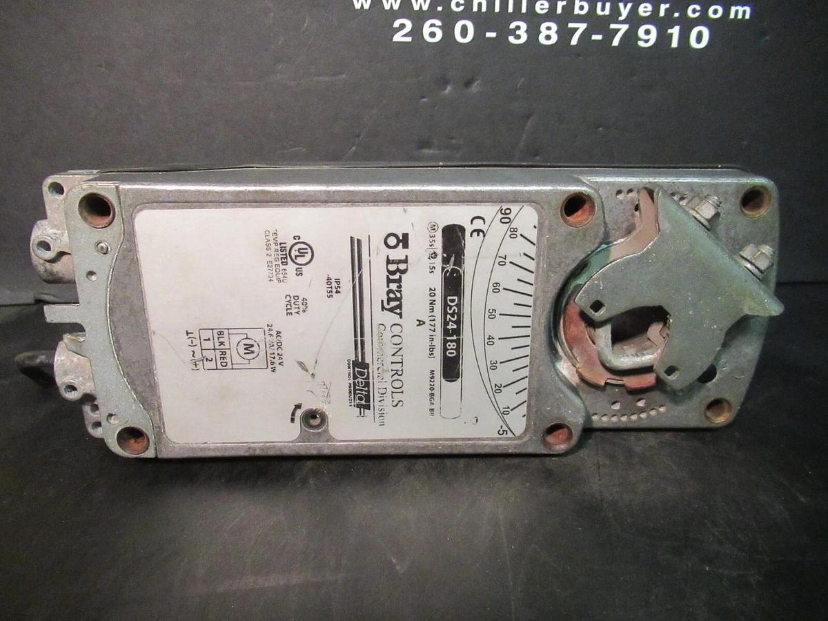 Used BRAY CONTROLS SPRING RETURN DAMPER ACTUATOR DS24-180 24 VOLT 24.6 VA *WARRANTY*