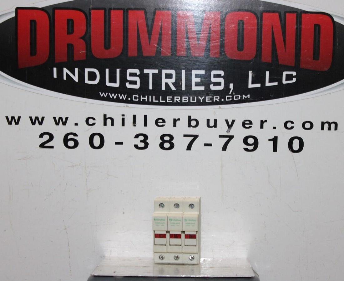 Used LITTELFUSE POWER-SAFE FUSE HOLDER LPSC-ID-CH 3-POLE 600 VOLT 30 AMP CLASS CC
