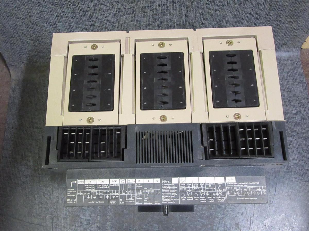 Used 1600 AMP SQUARE D MP16H1 MASTERPACT BREAKER 1600A 3P 600V  STR58U W/ LSI MP16HI
