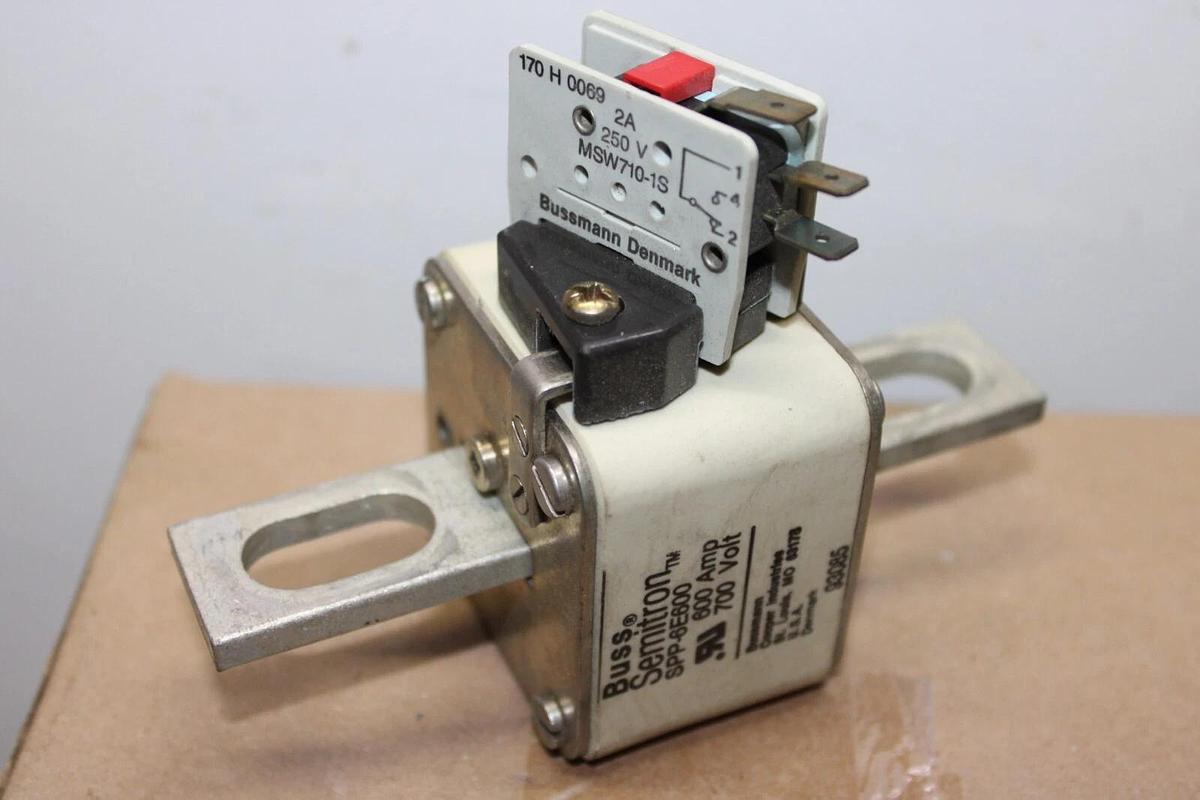 Used LOT OF 2 BUSSMANN SEMITRON SQUARE FUSE SPP-6E600 600 AMP 700 VOLT **WARRANTY**