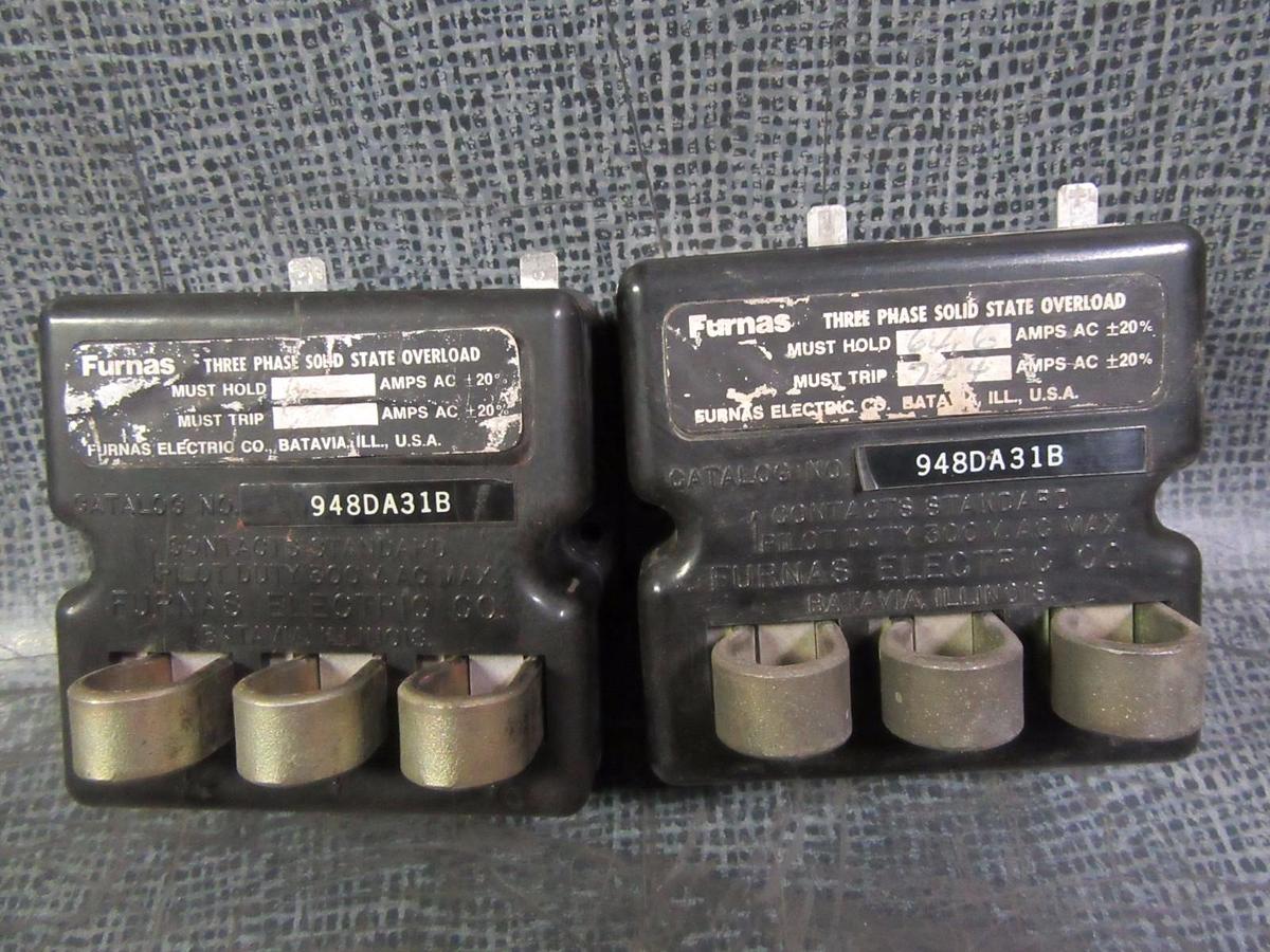 Used FURNAS SOLID STATE OVERLOAD RELAY 948DA31B TRANE # 13280006