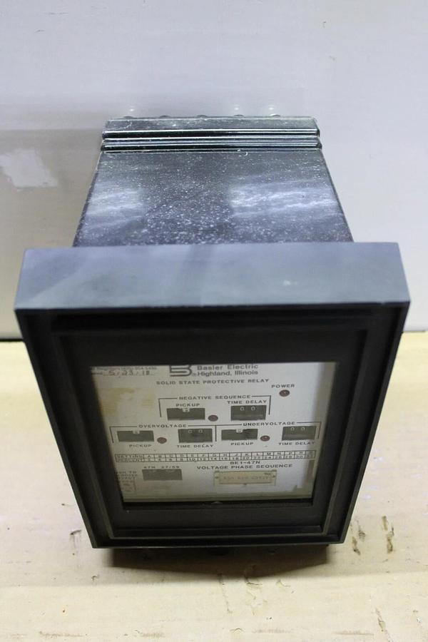 Used BASLER ELECTRIC VOLTAGE PHASE SEQUENCE SOLID STATE PROTECTIVE RELAY BE1-47N