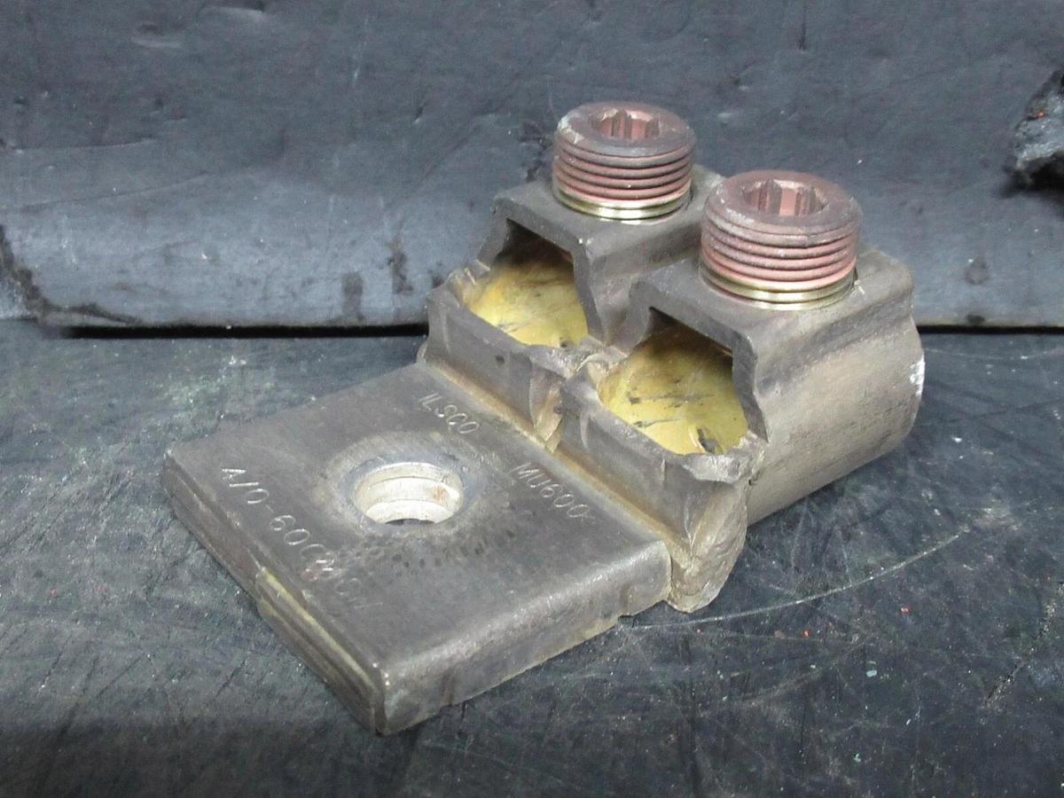 Used ILSCO MECHANICAL LUG MU600 4/0-600MCM **WARRANTY INCLUDED**