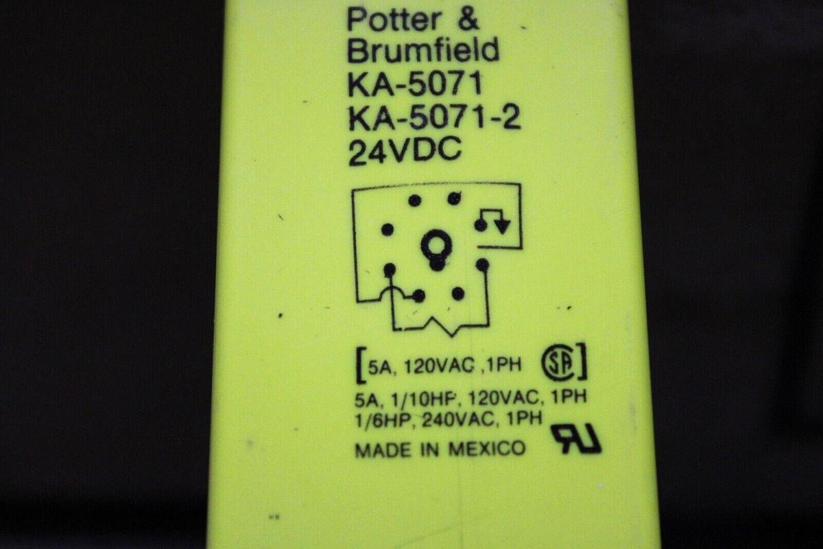 Used LOT OF 3 POTTER & BRUMFIELD RELAY KA-5071-2 5 AMP 120 VAC **WARRANTY INCLUDED**