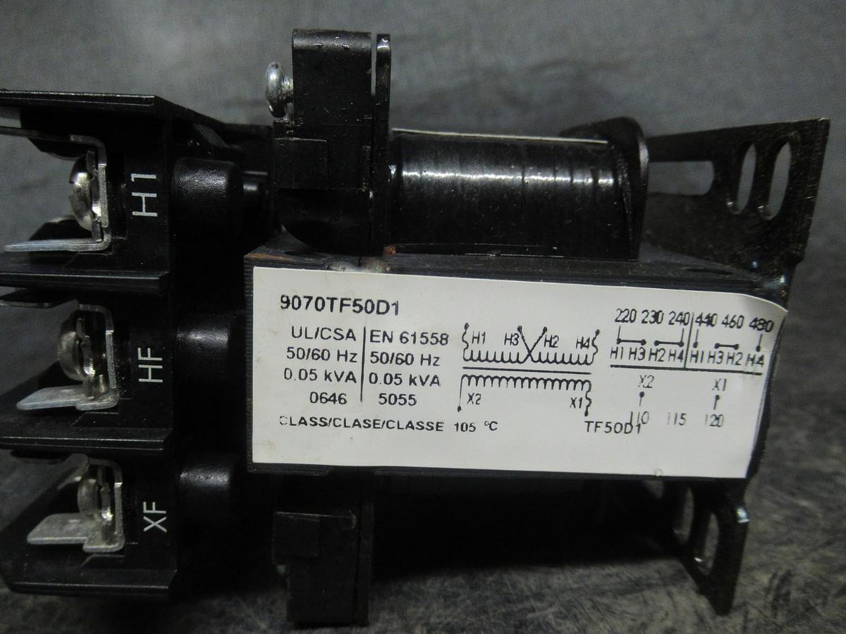 Used SQUARE D TRANSFORMER 9070TF50D1 50VA 50/60HZ 480V **WARRANTY INCLUDED**