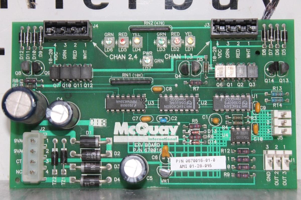 Used MCQUAY EXV CIRCUIT BOARD 0670016-01-0 670016 **WARRANTY INCLUDED**