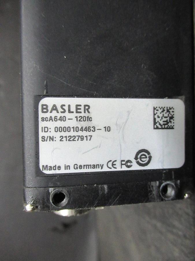 Used BASLER FIRE WIRE SCOUT CAMERA SCA640-120FC 120 FPS MONOCHROME **WARRANTY**