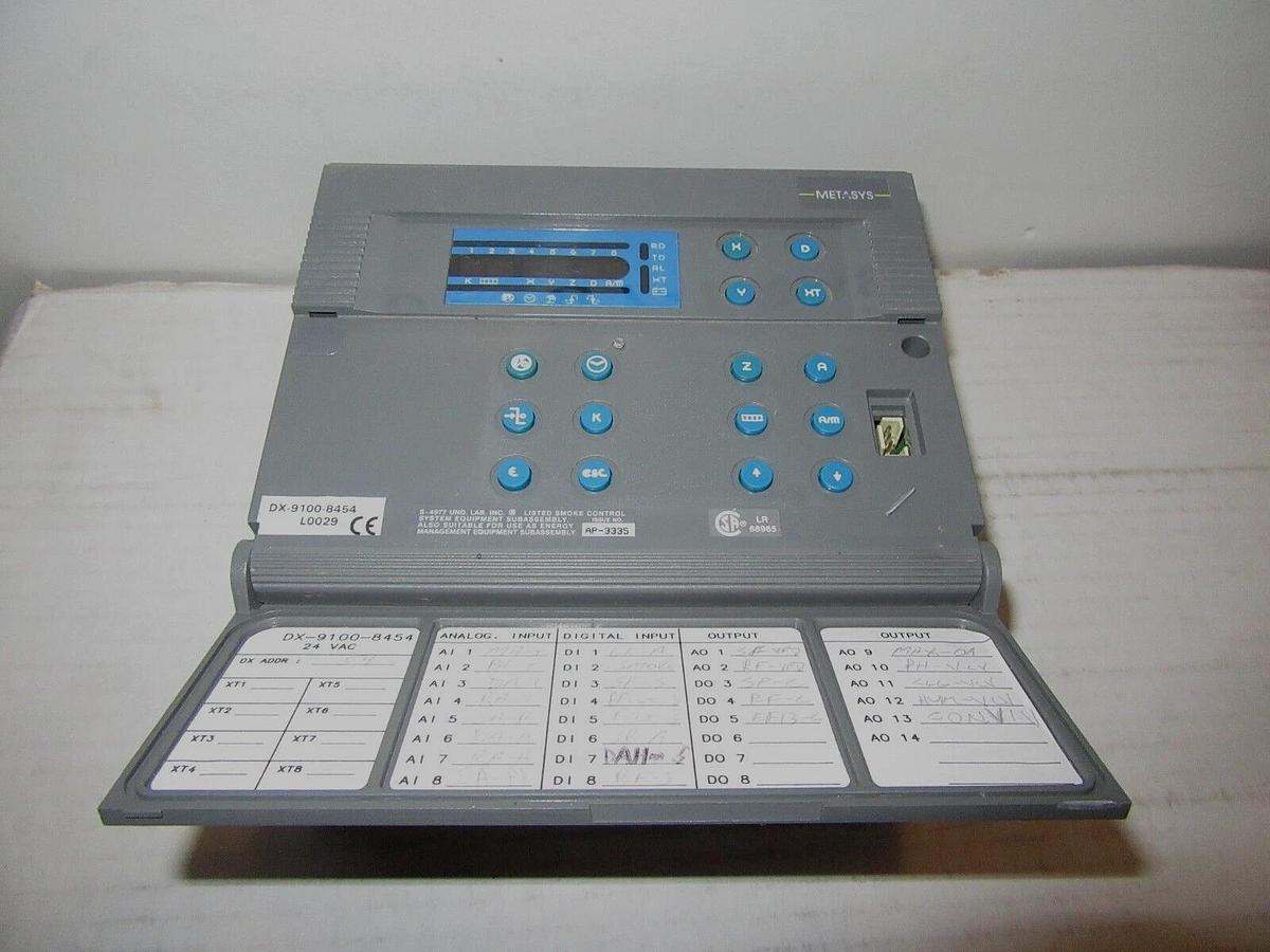 Used JOHNSON CONTROLS / METASYS DX-9100-8454 EXTENDED DIGITAL CONTROLLER 24 VAC