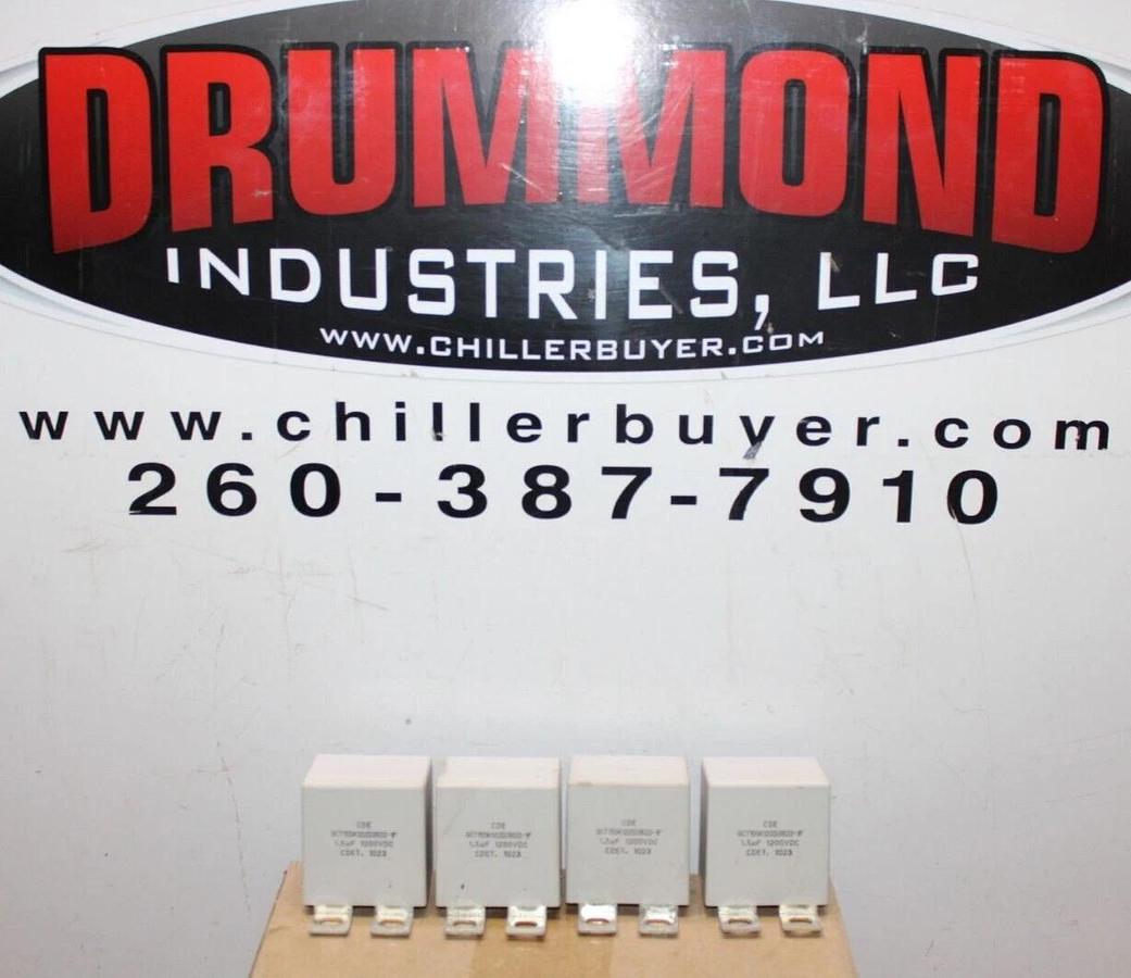 Used LOT OF 4 CDE CAPACITOR SCT155K122D3B22-1F 1200 VOLT 1.5 uF CDET. 1023 *WARRANTY*