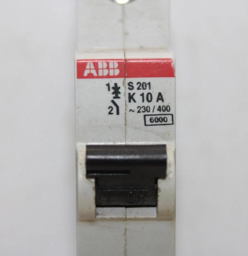 Used ABB CIRCUIT BREAKER S201-K10A 230/400 VAC SINGLE POLE **WARRANTY INCLUDED**