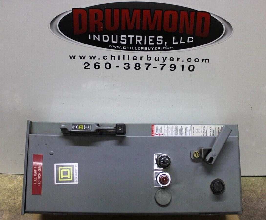 Used SQUARE D COMBINATION STARTER 8538SBA66V02CFP1 30 AMP 600 VAC TYPE 12/3R